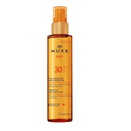 Nuxe Sun Tanning Oil High Protection For Face and Body Λάδι Μαυρίσματος Υψηλής Προστασίας για Πρόσωπο & Σώμα SPF30 150ml