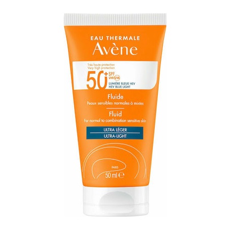 Avène Soins Solaires Fluid Ultra Light Λεπτόρρευστη Αντηλιακή Κρέμα Προσώπου Για Κανονική Μικτή Επιδερμίδα SPF50+ 50ml
