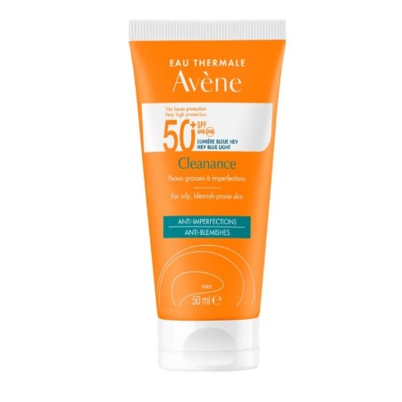 Avene Cleanance Soins Solaires Αντηλιακό Προσώπου για το Ευαίσθητο Λιπαρό Δέρμα με Ατέλειες SPF 50+ 50ml
