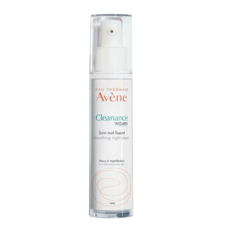 Avene Cleanance Women Smoothing Night Cream Φροντίδα Νύχτας που Καταπολεμά Σημάδια και Ατέλειες της Γυναικείας Επιδερμίδας 30ml