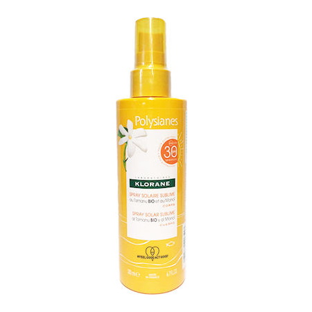 Klorane Polysianes Spray Solar Sublime SPF30 Αντηλιακό Σπρέι Για Λαμπερό Μαύρισμα 200ml