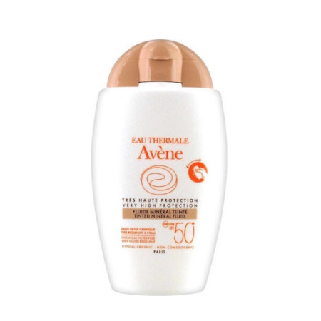 Avene Eau Thermale Fluide Mineral Teinte Αδιάβροχη Αντηλιακή Κρέμα Προσώπου SPF50 με Χρώμα 40ml