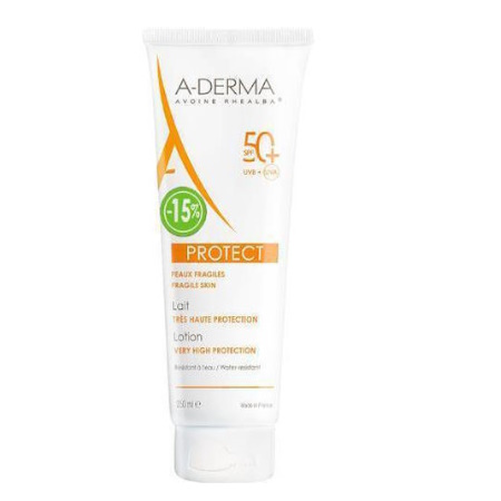 Aderma Protect Lait Αντηλιακό Γαλάκτωμα Σώματος με Λεπτόρευστη Υφή SPF50+ -15% 250ml