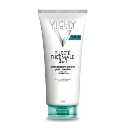 Vichy Purete Thermale 3 in 1 Γαλάκτωμα Καθαρισμού, Τονωτική Λοσιόν & Ντεμακιγιάζ Ματιών 3 σε 1 300ml