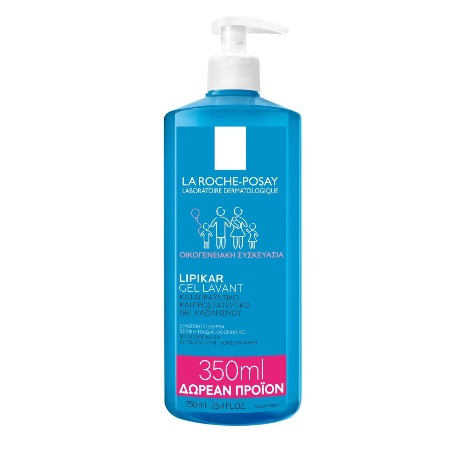 La Roche Posay Lipikar Gel Lavant Τζελ Καθαρισμού με Προστατευτική & Καταπραϋντική Δράση 400ml & 350ml ΔΩΡΟ