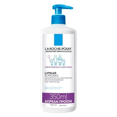 La Roche Posay Lipikar Surgras Shower Cream Καθαριστικό σε Υφή Κρέμας για Καταπολέμηση της Ξηρότητας 750ml