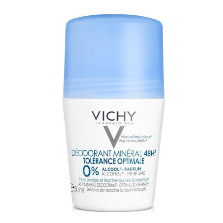 Vichy Deodorant Mineral Tolerance Optimale Αποσμητικό Χωρίς Άλατα Αλουμινίου για Ευαίσθητη & Αντιδραστική Επιδερμίδα 50ml