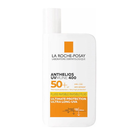La Roche Posay Anthelios UVMune 400 SPF50+ Invisible Fluide Αντηλιακό Προσώπου Πολύ Υψηλής Αντηλιακής Προστασίας Χωρίς Άρωμα 50ml