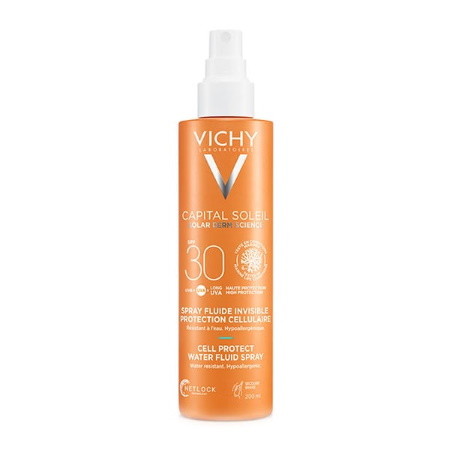 Vichy Capital Soleil Cell Water Fluid Spray SPF30 Αντηλιακό Γαλάκτωμα Για Πρόσωπο Και Σώμα 200ml