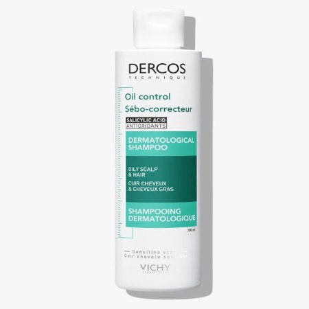Vichy Dercos Oil Control Σαμπουάν Βαθύ Καθαρισμού για Λιπαρά Μαλλιά 200ml