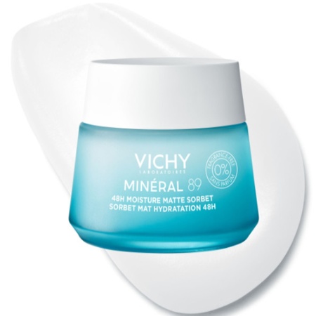 Vichy Mineral 89 Cream Gel 48H Moisture Matte Sorbet Κρέμα Τζελ για την Λιπαρή Επιδερμίδα με Ματ Υφή 50ml