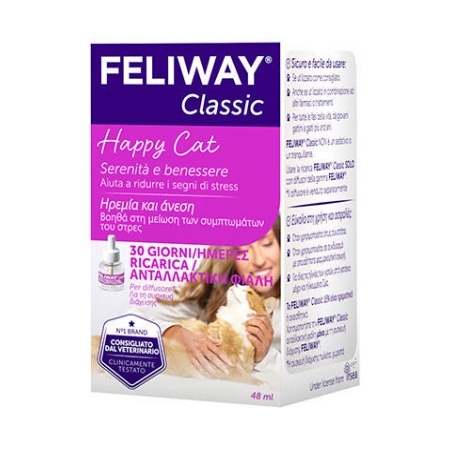Feliway Classic Refill Aνταλλακτικό Συσκευής Κατά Του Στρες Της Γάτας 48ml