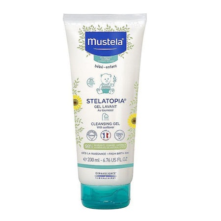 Mustela Stelatopia Gel Lavant Cleansing Gel Extremely Dry Skin Βρεφικό Αφρόλουτρο Για Σώμα & Μαλλιά Για Ξηρές έως Πολύ Ξηρές Επιδερμίδες 200ml