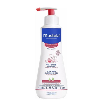 Mustela Soothing Cleansing Gel Hair and Body for Kids,Καταπραϋντικό Καθαριστικό Gel για Μαλλιά και Σώμα 300ml