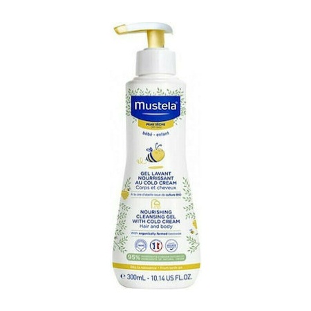 Mustela Nourishing Cleansing Gel with Cold Cream Ενυδατικό Βρεφικό Αφρόλουτρο για Σώμα & Μαλλιά για Ξηρό Δέρμα 300ml