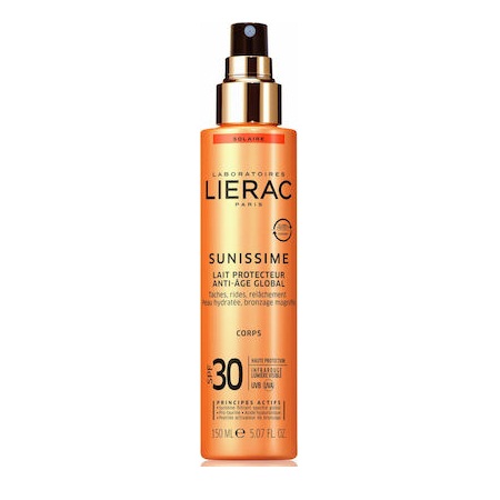 Lierac Sunissime Lait Protecteur Energisant Anti-Age Global Corps Αντιγηραντικό Aντηλιακό Γαλάκτωμα Σώματος SPF30 150ml