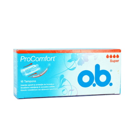 O.B. Procomfort Curved Grooves Super για Αυξημένη Ροή 16 τεμάχια
