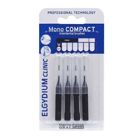 Elgydium Clinic Mono Compact Black 0.35 Μεσοδόντια Βουρτσάκια 4 τεμάχια