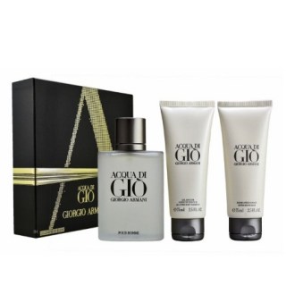 Giorgio Armani Set Aqua Di Gio For Man 100ml + ΔΩΡΟ Acqua Di Gio All Over Body Shampoo 75ml + Acqua Di Gio After Shave Balm 75ml