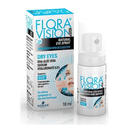 Novax Flora Vision Spray Φυσικό Σπρέι Ματιών για Ξηρά Μάτια με Αλόη Βέρα & Υαλουρονικό Νάτριο 0.3% 10ml