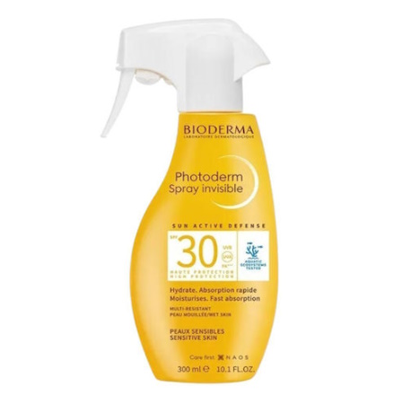Bioderma Photoderm Spray Invisible Eνυδατικό Αντηλιακό Σπρέι Yψηλής Προστασίας Για Πρόσωπο & Σώμα SPF30 300ml