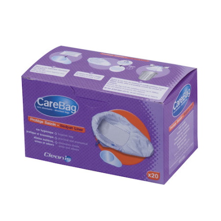 Cleanis CareBag Protege Bassin (Bedpan Liner) - Σακούλες Επένδυσης Σκοραμίδας (Σάκος Υγιεινής) 20 τεμάχια