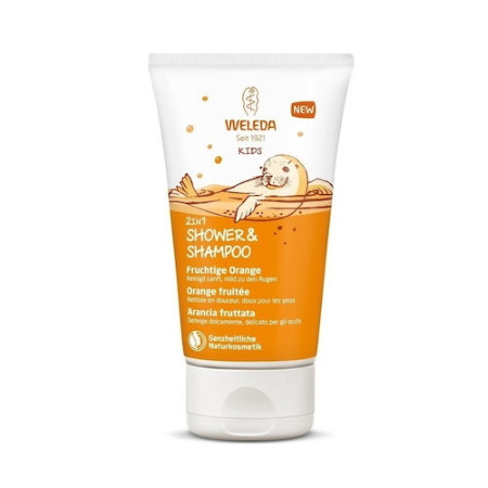 Weleda 2in1 Shampoo & Body Wash Happy Orange Παιδικό Σαμπουάν & Αφρόλουτρο Φρουτώδες Πορτοκάλι 150ml