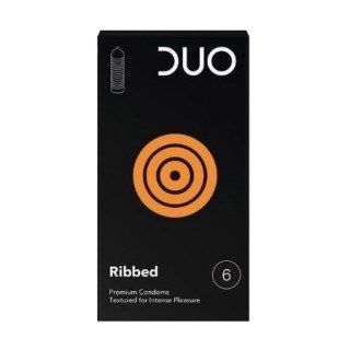 Duo Ribbed Προφυλακτικό με Ραβδώσεις 6 τεμάχια