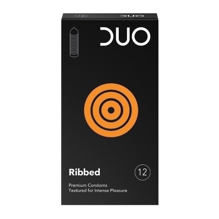 Duo Ribbed Προφυλακτικό με Ραβδώσεις 12 τεμάχια