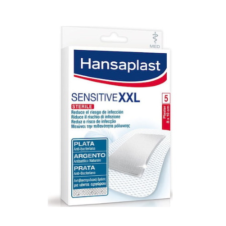 Hansaplast Αποστειρωμένα Αυτοκόλλητα Επιθέματα Med Sensitive XXL 10x8cm 5 τεμάχια