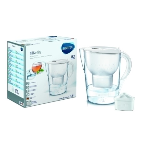 Brita Κανάτα Marella XL White Πλαστική Με Καπάκι 3500ml