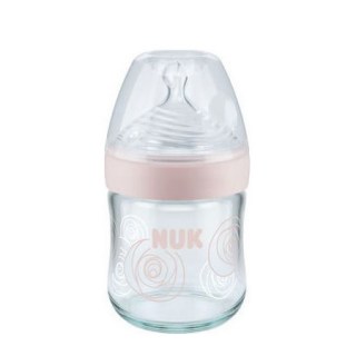 Nuk Nature Sense Γυάλινο Μπιμπερό με Θηλή Σιλικόνης από 0-6m 120ml