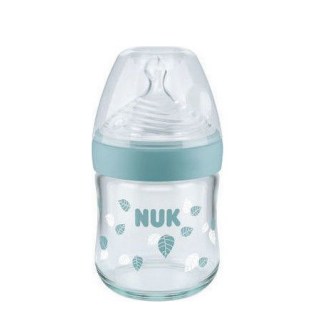Nuk Nature Sense Γυάλινο Μπιμπερό με Θηλή Σιλικόνης από 0-6m 120ml