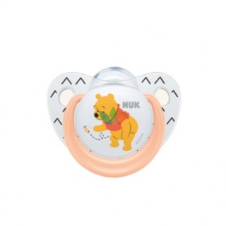 Nuk Trendline Disney Winnie the Pooh Πιπίλα Σιλικόνης Πορτοκαλί από 6-18 Μηνών 1τμχ