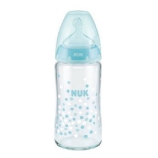 Nuk First Choice Plus Μπιμπερό Γυάλινο με Θηλή Σιλικόνης από 0-6 μηνών 240ml