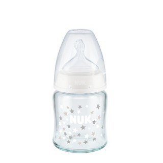 Nuk First Choice Plus Γυάλινο Μπιμπερό με Θηλή Latex από 0-6m 120ml