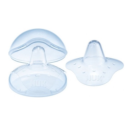 Nuk Nipple Shields Ασπίδες Θηλής Σιλικόνης Με Θήκη Αποθήκευσης Μέγεθος Medium 2 Τεμάχια