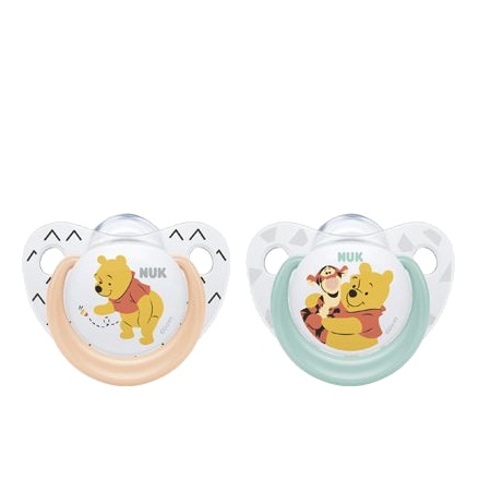 Nuk Trendline Disney Winnie the Pooh Πιπίλα Σιλικόνης με θήκη από 6-18 μηνών 1 τεμάχιο