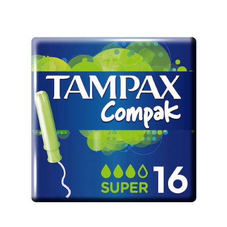 Tampax Compak Super Ταμπόν Με Απλικατέρ 16 τεμάχια