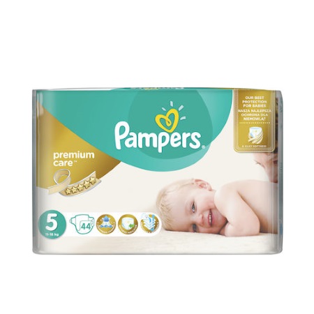 Pampers Premium Care Βρεφικές Πάνες Μέγεθος No5 (Junior) 11-16kg 44 τεμάχια