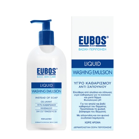 Eubos Liquid Blue Καθαρισμός Προσώπου & Σώματος Χωρίς Άρωμα 400ml