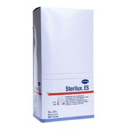 Hartmann Sterilux ES Αποστειρωμένη Γάζα 10x20cm 2x25 Τεμάχια