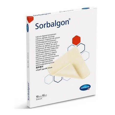Hartmann Sorbalgon Επίθεμα Αλγινικού Ασβεστίου 10x10cm 10τεμ.