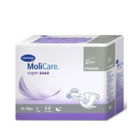 Hartmann Molicare Premium Soft Super Πάνες Ακράτειας Νύχτας Large 30 τεμάχια