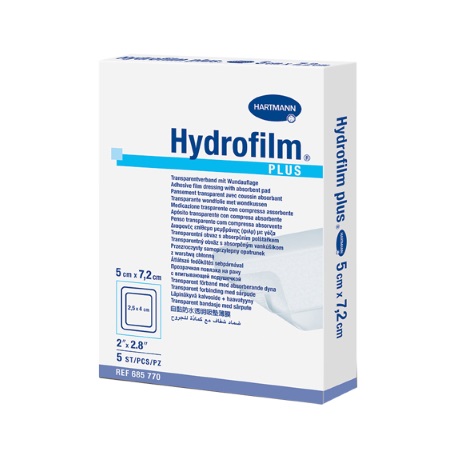 Hartmann Hydrofilm Plus Αδιάβροχη Αυτοκόλλητη Γάζα 5x7cm 5 τεμάχια