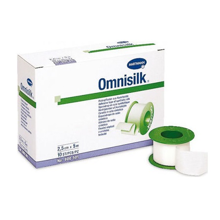 Hartmann Omnisilk ταινίες στερέωσης από λευκό συνθετικό μετάξι 2,5cm x 5m 1 τεμάχιο