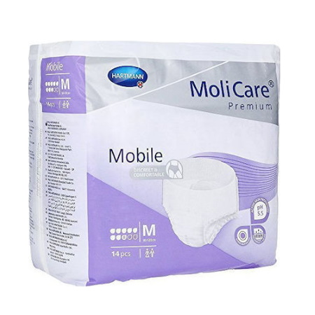 Hartmann MoliCare Premium Mobile Super Σλιπ ακράτειας νύχτας Medium Size (80cm-120cm) 14 τεμάχια