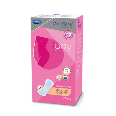 Hartmann MoliCare Premium lady pad Γυναικείες σερβιέτες 1/2 σταγόνας 28 τεμάχια