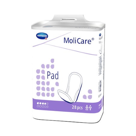 Hartmann Molicare Pads 4 Σταγόνες Σερβιέτες Aκράτειας 28 τεμάχια