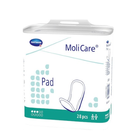 Hartmann Molicare Pads 3 Σταγόνες Σερβιέτες Aκράτειας 28 τεμάχια